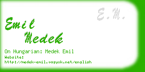 emil medek business card